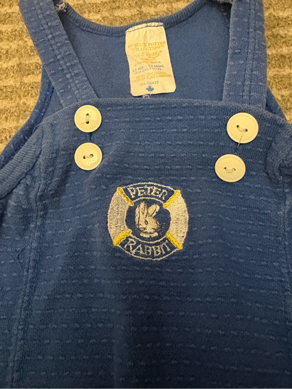 Vintage Peter Rabbit Overalls - Picture 3 of 4